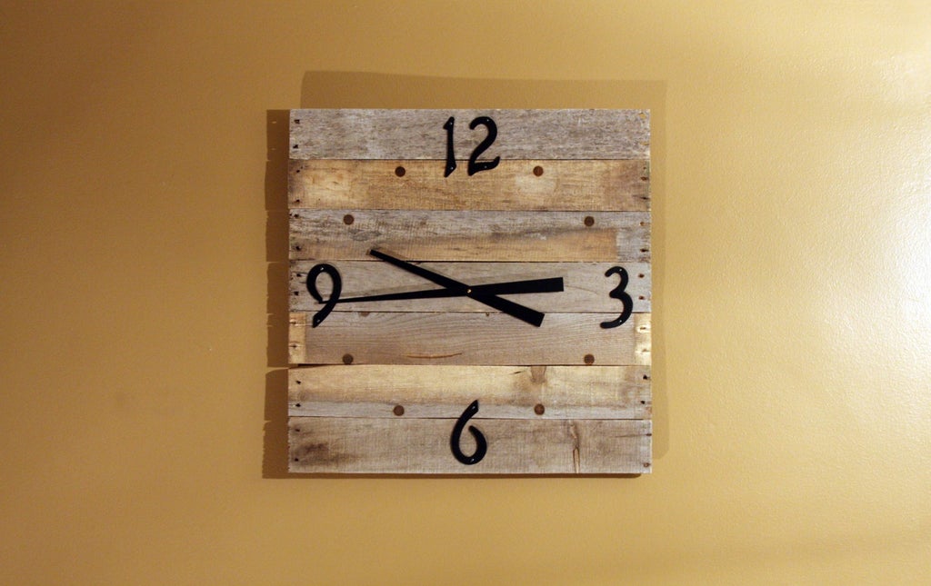 Pallet racking wall clock