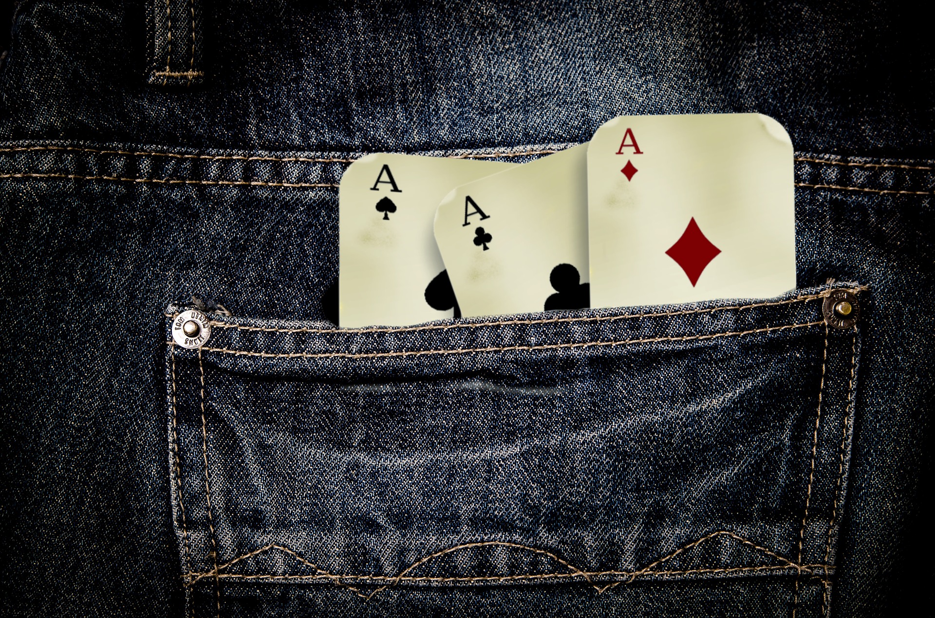 Playing cards in pocket